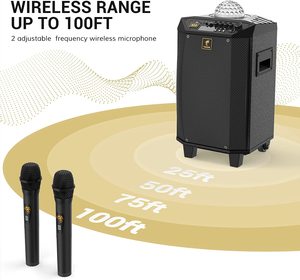 Sistema Microfonico Professionale TONOR K20 UHF per Registrazione Video, <span class=keywords><strong>Karaoke</strong></span> con Altoparlanti e <span class=keywords><strong>Bluetooth</strong></span> - Product Image 4