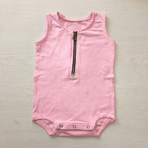 Barboteuse en coton biologique avec fermeture éclair, vêtements pour bébé, nouveau-né, habits d'été, vente en ligne, 2020 - Product Image 1