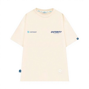 [Plus de 400 pièces/modèle] T-shirt pour homme 100 % coton tricoté à col en V, coupe oversize, écologique, séchage rapide, style professionnel, livraison directe - Product Image 1