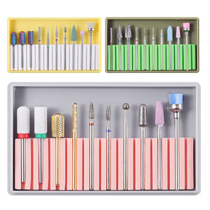 Lot de 10 embouts coniques en céramique pour <span class=keywords><strong>ponceuse</strong></span> électrique, pour manucure et pédicure, nettoyage des cuticules, tête de ponçage rotative NAD007 - Product Image 1