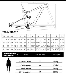 Xe đạp leo núi BXT Suspension MTB khung carbon 2024 màu mới <span class=keywords><strong>29er</strong></span> phanh đĩa giảm xóc trước sau bằng carbon - Product Image 2
