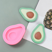 Nouveau moule à gâteau en silicone écologique en forme d'avocat pour la pâtisserie, antiadhésif, réutilisable, résistant au four, pour la décoration au sucre et au chocolat