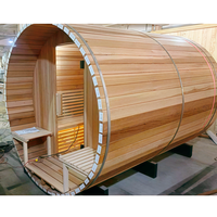 Hochwertige Moderne Elektrische Massivholz-Sauna für 4-8 Personen mit Schindeln und Heißen Steinen für Apartments und Villen