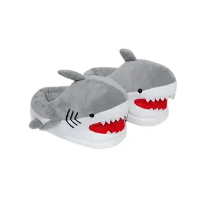 Custom soft comfortable cartoon animal slippers shark shaped slippers toy shoes slippers indoor shoes