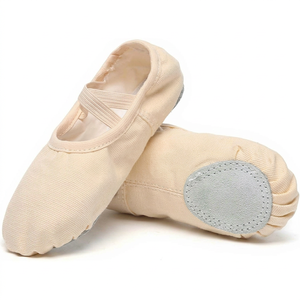 Zapatillas de Ballet Stelle para Niñas con Brillantina |   Zapatillas de Ballet de Piel Sintética Metálica, Zapatos de Baile para Niños Pequeños/Niños Grandes - Product Image 1