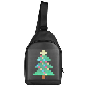 Nouveauté tendance : sac de poitrine de voyage imperméable programmable avec LED USB, sac banane hip-hop, sac de poitrine LED, fabrication sur mesure - Product Image 1