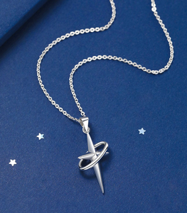Collier Croix Étoilée - Pendentif Tendance et Cool pour Homme, Chaîne de Pull, Collier de <span class=keywords><strong>Couple</strong></span> Croix Étoilée <span class=keywords><strong>Gardien</strong></span> - Product Image 5