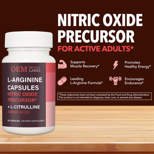 Capsules de L-Arginine Premium OEM/ODM Précurseur d'Oxyde Nitrique Supplément d'Acides Aminés 60 Capsules - Product Image 3