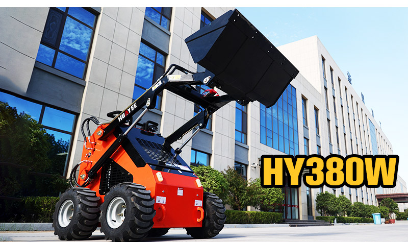 Fast Delivery Cheap Skid EPA Engine Wheel Loader Skid Steer Loader Attachment HY380 Mini Skid Steer Diesel Loader Free Shipping