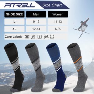 <span class=keywords><strong>Chaussettes</strong></span> respirantes thermiques hautes en laine mérinos pour hommes et femmes - Product Image 6