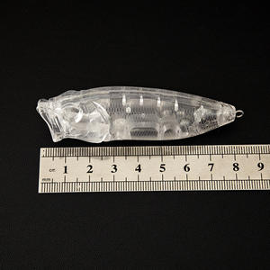 Top Right T-9221 80mm 12.7g Appât artificiel Popper MG POPMAX Corps <span class=keywords><strong>d</strong></span>'appât non peints Blancs Appâts <span class=keywords><strong>de</strong></span> pêche Blancs - Product Image 3