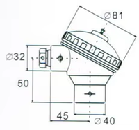 Capteur de température étanche IP67 avec tête de connexion M20x1.5, entrée de câble, boîtier en alliage d'aluminium pour fourniture OEM ODM