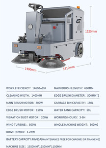 Trung Quốc Nhà sản xuất thiết kế mới Lau Bụi Bộ sưu tập ngồi loại chân không vỉa hè kho quét điện sàn quét - Product Image 5