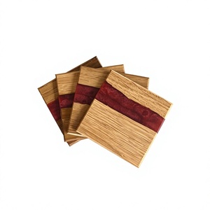 Luxury Resin Epoxy Wooden Coaster Set Elegant Acacia Wood Table Protectors for Everyday Use & Entertaining - Product Image 1