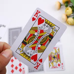 Cartes à jouer en plastique Impression personnalisée Carte à jouer en or Cartes à jouer en plastique par sublimation