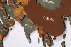 Arredamento moderno di lusso grande 3D mappa del <span class=keywords><strong>mondo</strong></span> puzzle in legno per la decorazione della parete di casa - Product Image 5