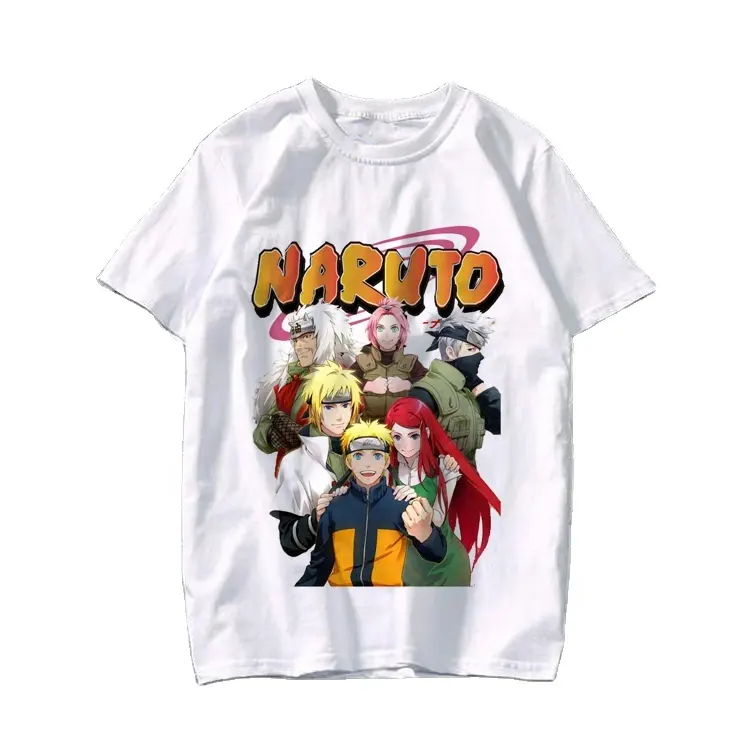 うずまきマンガTシャツ女性アニメプリント女性服原宿ヒップホップTシャツユニセックストップス特大Tシャツ男性ストリートウェア