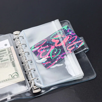 A5 A6 A7 poches de reliure pochettes à fermeture éclair en PVC transparent Double poches enveloppe budgétaire enveloppes sans fermeture à glissière produits de classement de la tête