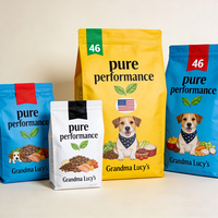 Emballage personnalisé en plastique biodégradable avec fermeture à glissière, laminé, pour aliments pour chiens et chats, emballage pour aliments pour animaux, sac pour aliments pour animaux