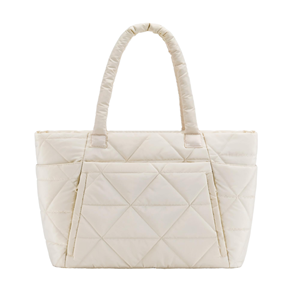 Bolso Tote Acolchado con Cremallera, Bolso de Hombro Grande con Compartimentos para Viajes, Trabajo, Gimnasio - Product Image 1