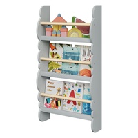 Rak buku anak-anak montessori pasang dinding kayu organizer kamar tidur bayi rak buku, rak buku untuk anak-anak
