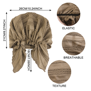 <span class=keywords><strong>Foulard</strong></span> plissé doux pour femme, bonnet <span class=keywords><strong>chimio</strong></span> pré-noué, turban, bonnet, couvre-chef, bandana pour <span class=keywords><strong>perte</strong></span> de <span class=keywords><strong>cheveux</strong></span>, sommeil, couvre-<span class=keywords><strong>cheveux</strong></span>, foulards - Product Image 5