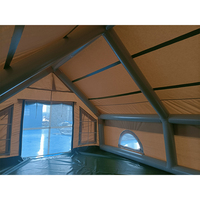 Tente de glamping de luxe portable à double couche pour toutes les saisons, en toile Oxford imperméable, ouverture rapide, auvent gonflable pour 6 à 8 personnes