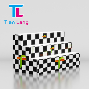 Venta al por mayor de 6 pies de diseño personalizado LED retroiluminado de aluminio SEG Step Table Fashion Trade Fair Display Stand Publicidad Exhibición Contadores - Product Image 2