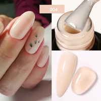 Base de gel UV LED à séchage rapide, couleur rose nude, non toxique, écologique, finition brillante, couche de base flexible en flacon