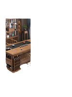 Nouvel ensemble table et chaises rectangulaires en bois massif de style chinois moderne avec espace de rangement pour bureau et maison, intégrant la préparation du thé Kung Fu