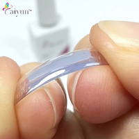 Esmalte de Uñas en Gel de Larga Duración, Protección Antiamarilleo, Capa Superior Brillante Violeta