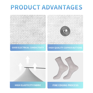 EMS Dezenas Vibração Elétrica Acupuntura Estimulação Muscular Médica Massageador Do Pé Meias para Massagem Alívio Da Dor Produtos - Product Image 3