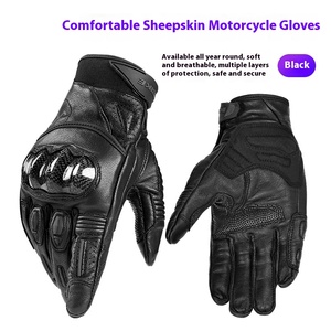 Guantes de carreras de cuero de dedo completo para todas las estaciones para hombre <span class=keywords><strong>Inbike</strong></span> a prueba de golpes y pantalla táctil compatibles para actividades de invierno al aire libre - Product Image 2
