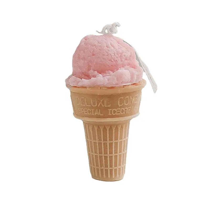 2022新着面白い食品アイスクリームケーキ型キャンドルクリエイティブキャンドルアイスクリーム香りキャンドル