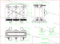 Série de stockage d'énergie verte CEEG 200 kva 500kva 630kva 1250 kva 10/0 kva kv transformateurs de puissance MV & HV à sec en alliage amorphe