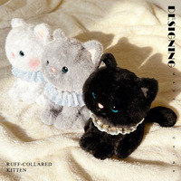 Nouvelle peluche chat noir et blanc avec robe en dentelle, jouet en peluche pour chat, cadeau de mariage, figurine en peluche, cadeau souvenir