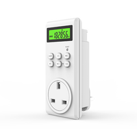 Mini controlador de temporizador digital semanal con enchufe fácil de usar con todo tipo de programa de encendido/apagado, Cuenta atrás y funciones aleatorias