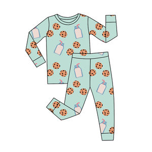 Комплект детской одежды из бамбука для мальчиков и девочек с низким MOQ: пижама с длинным рукавом и милым принтом, бамбуковая одежда для сна для детей - Product Image 1