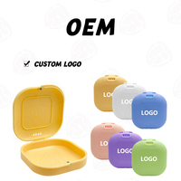 Vente en gros d'étuis pour prothèses dentaires avec logo personnalisé Boîte de rangement orthodontique respirante Fermeture magnétique forte Produit d'hygiène buccale polyvalent