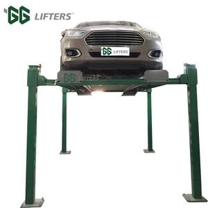 4 post lift parkir mobil sistem penyimpanan vertikal dek ganda hidrolik peralatan penumpuk garasi otomatis <span class=keywords><strong>platform</strong></span> berlian 9,000lbs - Product Image 6