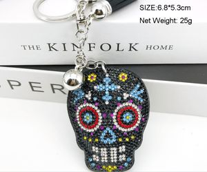 Llavero de Calavera con Diamantes de Imitación, Estilo Punk HipHop, Calavera Fantasma, Calavera Pirata, Llavero de Calavera con Borla de Diamantes de Imitación, Accesorio para Bolsa, Regalo de Halloween - Product Image 2