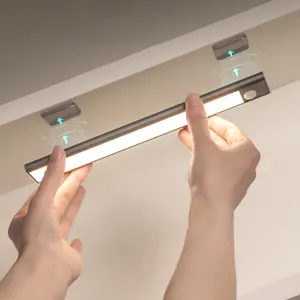 Sensor de movimento luz de led interruptor armário, smd fixo sob armário ou prateleira para guarda-roupa banheiro quarto escada