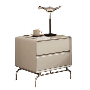 Table de chevet WISEMAX de style nordique pour salon, en forme de cube, en panneaux de particules, en contreplaqué blanc, avec rangement, 4 pieds en métal, <span class=keywords><strong>support</strong></span> <span class=keywords><strong>mural</strong></span> pour télévision - Product Image 1