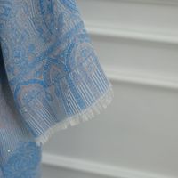 Nouvelle Abaya Pashmina de Luxe Modeste Sharut pour l'Aïd, Style Dubaï, avec Franges, Ouverte sur le Devant, Ensemble Musulman Deux Pièces avec Voile Hijab