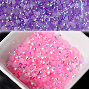 Vente en gros de différents styles de pierres en résine 3mm-6mm strass Flatback non correctif cristal en vrac pour ongles strass t-shirt appliques - Product Image 5