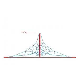 Cadre d'escalade pyramidal à quatre pattes H3M avec corde d'escalade - Product Image 3