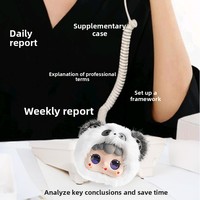 Poupée en peluche interactive intelligente en velours, compagnon IA, avec fonction de clonage vocal, recharge Type-C, pendentif de sac à dos, emballage en boîte couleur