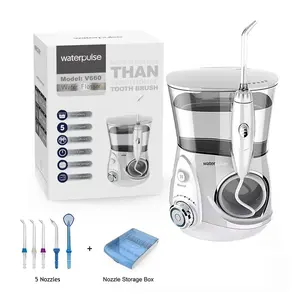 V660G Irrigateur buccal 12 niveaux Hydropulseur + buses + boîte <span class=keywords><strong>Appareil</strong></span> ménager <span class=keywords><strong>Jet</strong></span> <span class=keywords><strong>d</strong></span>'<span class=keywords><strong>eau</strong></span> <span class=keywords><strong>dentaire</strong></span> pour le blanchiment des dents - Product Image 1