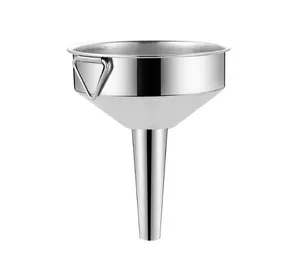 Funnel Stainless Steel ,Quality Food Grade Funnels, Easy to Store with Ring Holder, large kitchen funnel Dishwasher Safe