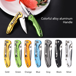 Usine professionnelle Sanrenmu OEM ODM couleur argent aluminium 4Cr15N lame en acier inoxydable couteau d'<span class=keywords><strong>okapi</strong></span> extérieur - Product Image 2